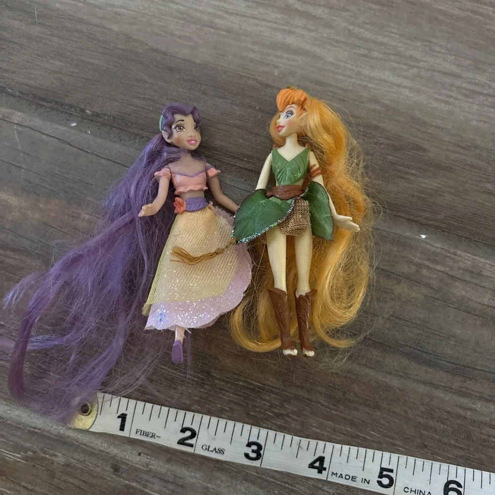Disney Fairies Pixies Dolls Playset Tiny Mini Fairy Lot Of 2- See Notes